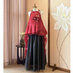 Áo Yếm Thêu Đính Kết Họa Tiết Chụp Ảnh Lễ Tết