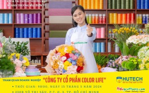 Sinh viên ngành Thương mại điện tử, khoa Tài chính Thương mại Tham quan công ty Cổ Phần Color Life – Thương hiệu Hoa HoaYeuThuong.com